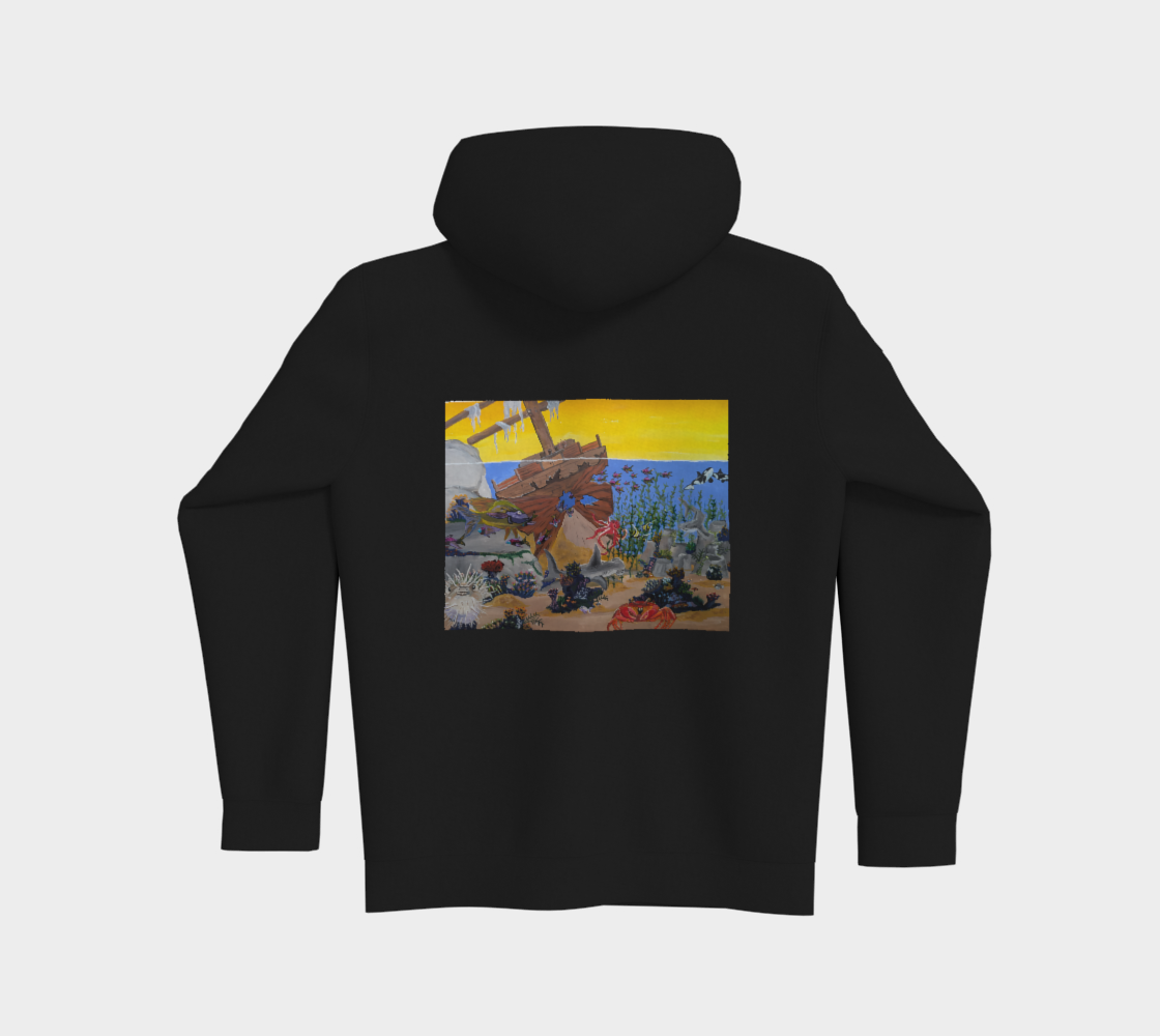 BURNS Dynasty Collection Black "Under the Sea"  Hoodie